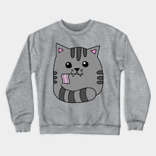 demigirl pride flag cat Crewneck Sweatshirt